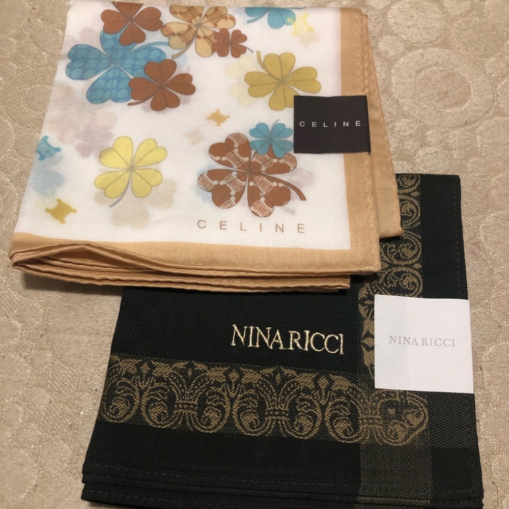 Brand new Celine and Nina Ricci handkerchief - set of two